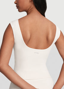 Open Back V-Neck Top