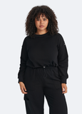 Cropped Sweatshirt with Drawstring