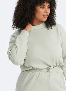 Cropped Sweatshirt with Drawstring