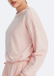 Cropped Sweatshirt with Drawstring