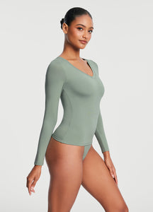 V-Neck Long Sleeve Top