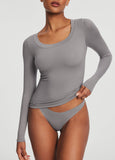 Scoop Neck Long Sleeve Top