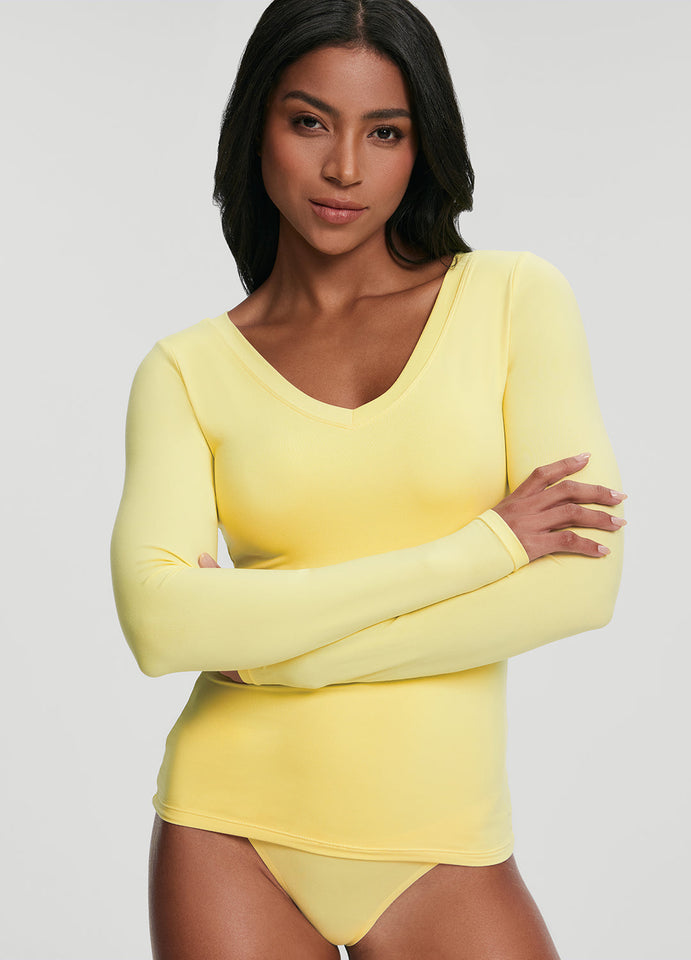 V-Neck Long Sleeve Top