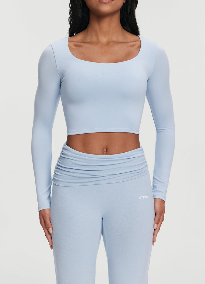 Cropped Round Neck Top