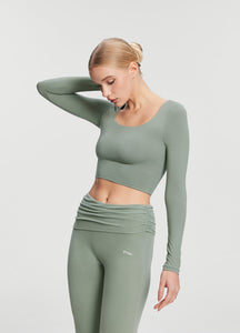 Cropped Round Neck Top