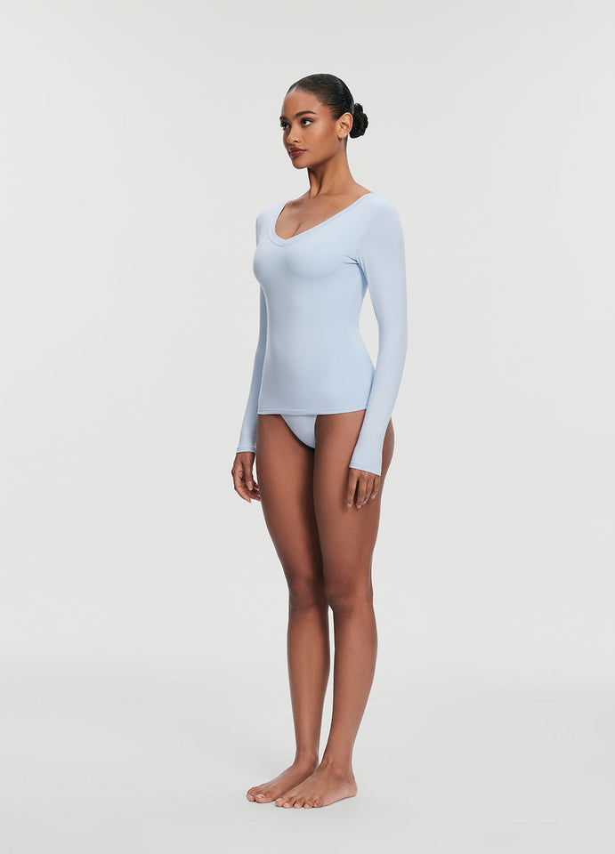 V-Neck Long Sleeve Top