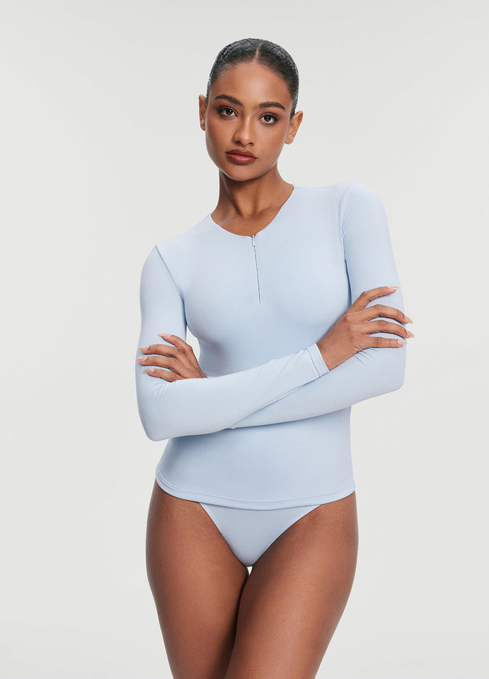 Quarter Zip Long Sleeve Top