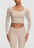 Cropped Round Neck Top