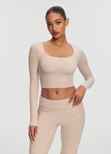 Cropped Round Neck Top