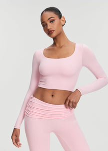 Cropped Round Neck Top