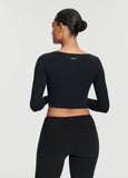 Cropped Round Neck Top