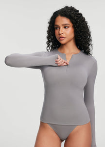 Quarter Zip Long Sleeve Top