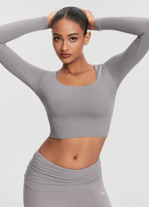 Cropped Round Neck Top