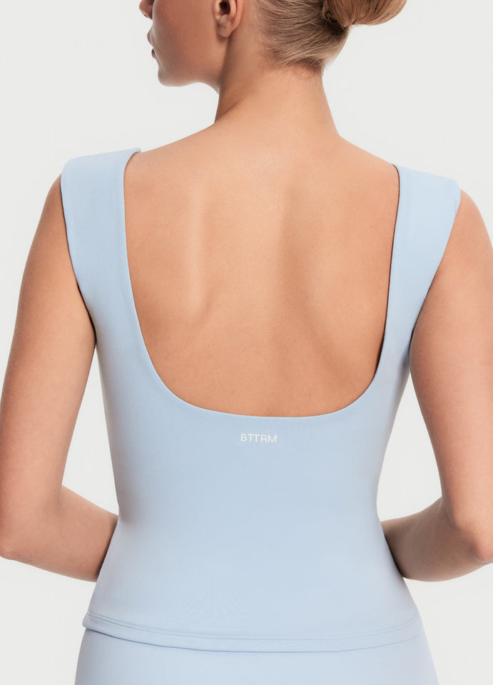 Open Back V-Neck Top