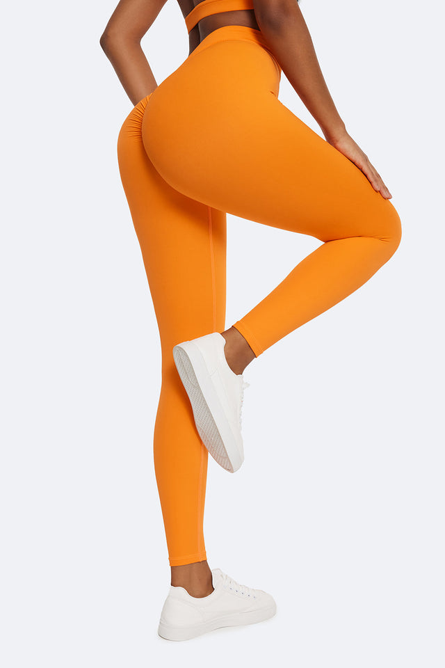 Ruched High-Waisted Leggings