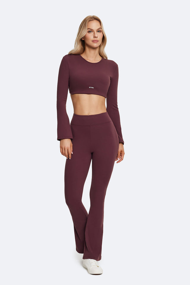 High-Waisted Flared Leggings