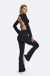 High-Waisted Flared Leggings