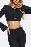 Backless Full-Sleeve Crop Top