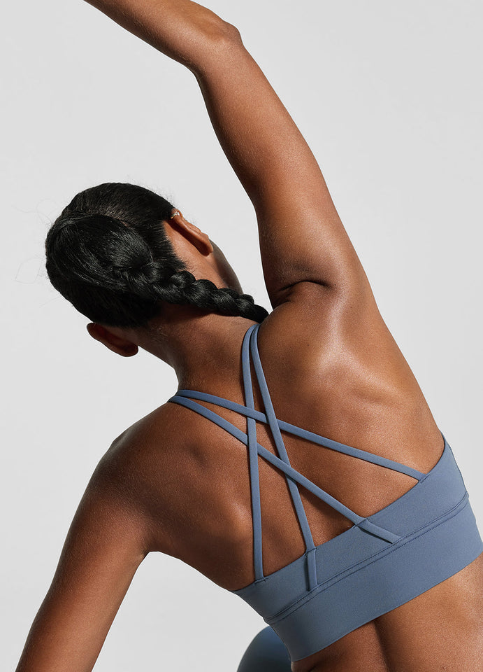 Iris Blue Strappy Back Top