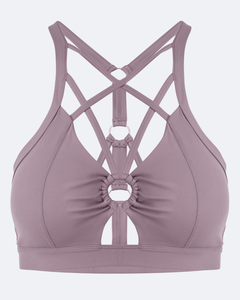 Dusty Pink Criss Cross Front Top