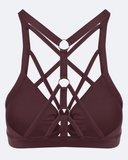 Burgundy Criss Cross Front Top