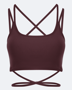 Burgundy Strappy Front Top