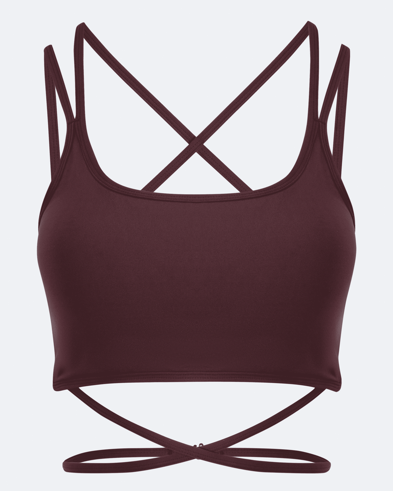 Burgundy Strappy Front Top