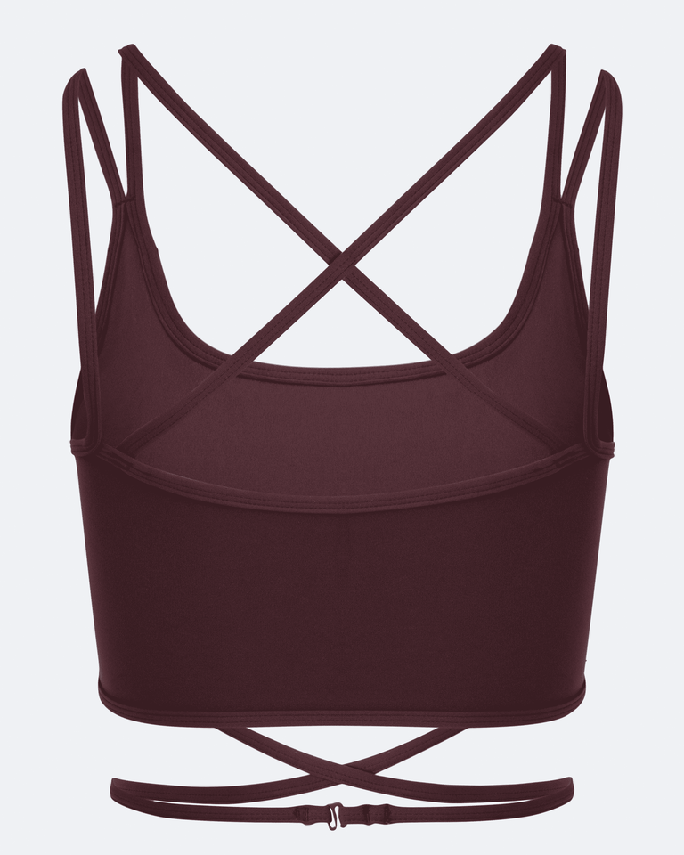 Burgundy Strappy Front Top