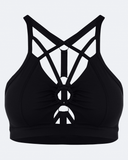 Jet Black Criss Cross Front Top