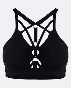 Jet Black Criss Cross Front Top