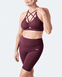 Burgundy Criss Cross Front Top