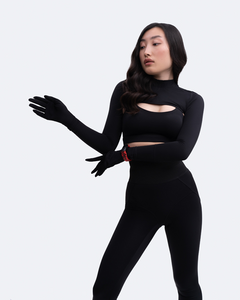 Glove Sleeve Crop Top